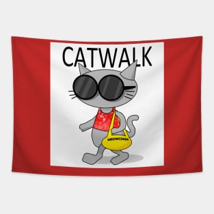 19 Catwalk Meowciaga Tapestry