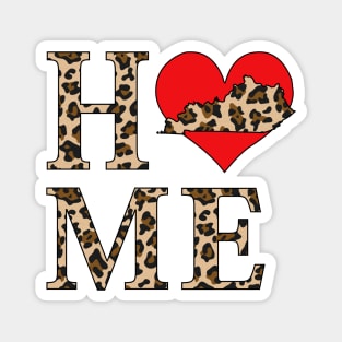 Kansas Home Leopard Print Magnet