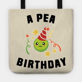 Happy Birthday Funny Peas Pun Tote