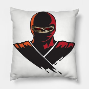 Ninja Skull With Red Eyes Awesome! Pillow