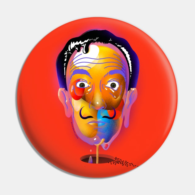 Salvador Dali Transparent Face Pin by juan_ignacio_rossi