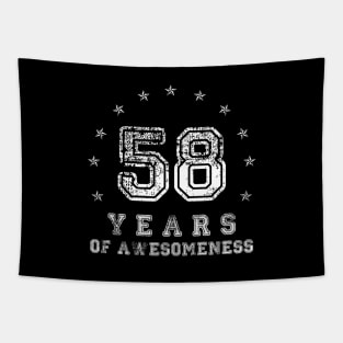 Vintage 58 years of awesomeness Tapestry