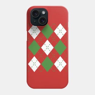 Ugly Argyle lozenges pattern Christmas sweater Phone Case