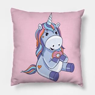 Unicorn with Sprinkles Donut Pillow