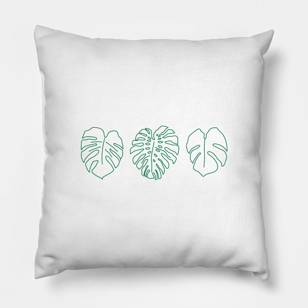 Monstera Pillow by encip