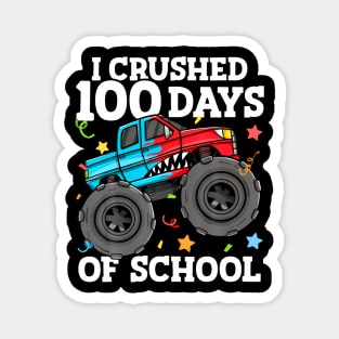 100 Days of School Monster Truck 100th Day of School Boys Magnet