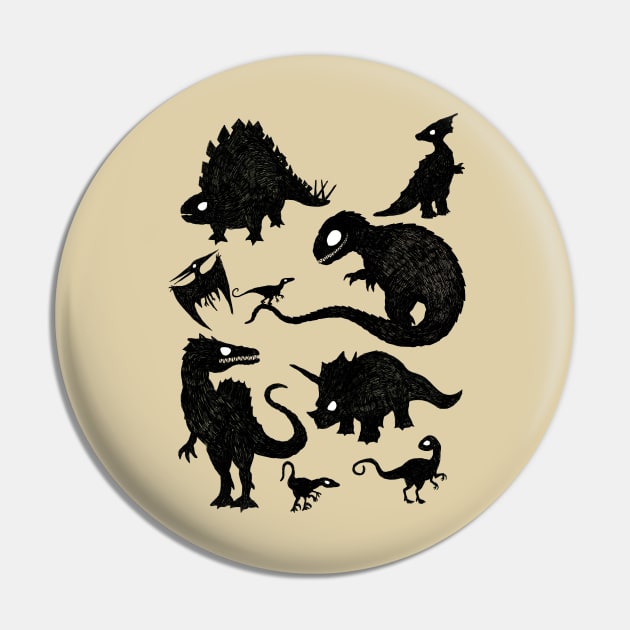 Silhoutted Dinosaurs Pin by djrbennett