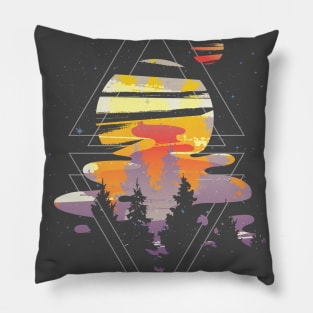Cosmic Woods Forest Design Pillow
