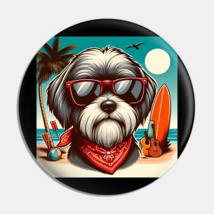 Funny Havanese with Sunglasses Pin