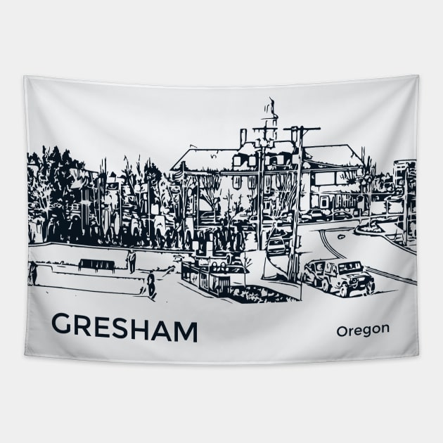 Gresham Oregon Tapestry by Lakeric