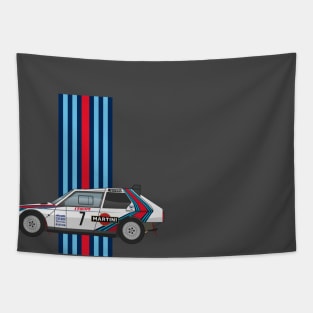 Lancia Delta S2 - Martini Racing Rally Car Illustration Tapestry