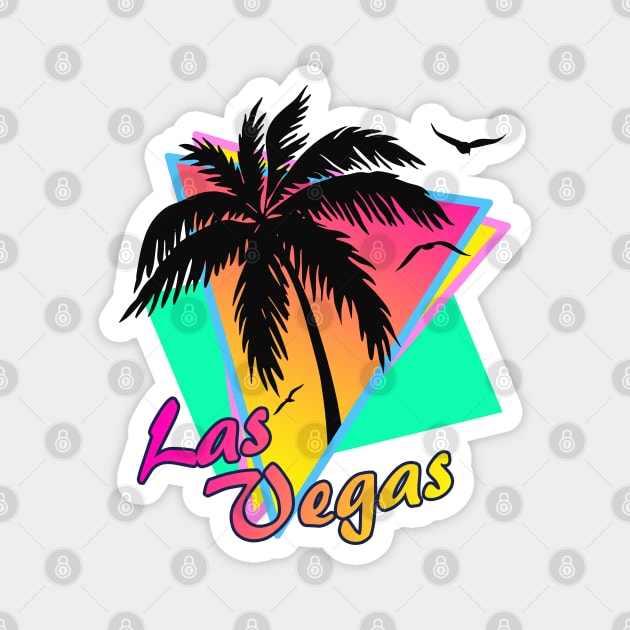 Las Vegas Cool 80s Sunset Magnet by Nerd_art