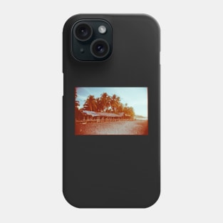 Carribean Beach With Palm Trees Shot on Film Phone Case