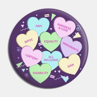 80s Inclusion Valentine's Hearts Pin