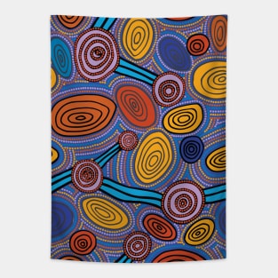 Aboriginal Art - Skipping Stones Tapestry