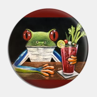 "Bloody Mary Frog" - Frogs After Five collection Pin