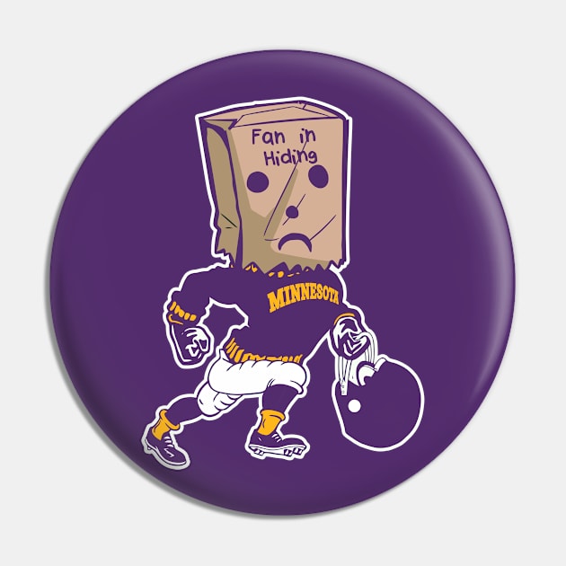 Minnesota Fan In Hiding Pin by darklordpug