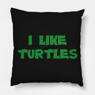 I Like Turtles Pillow