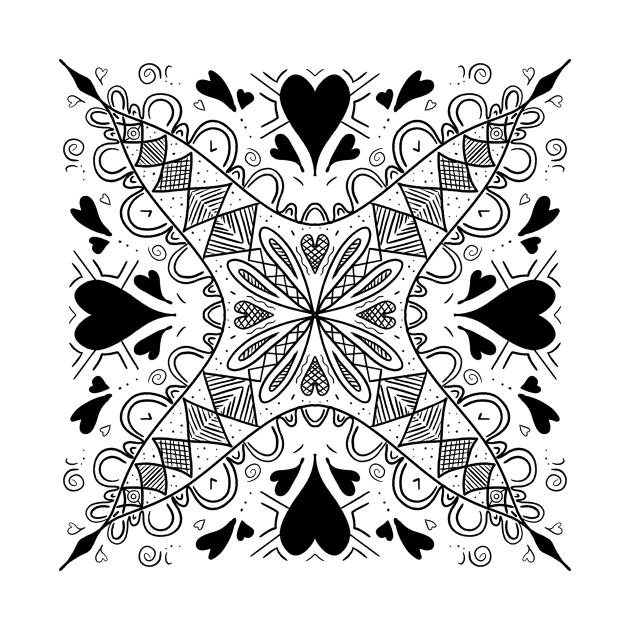 Hearts Mandala by nathalieaynie