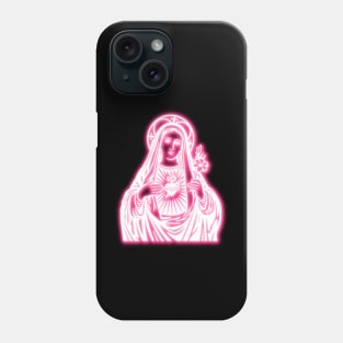 Pink Neon Virgin Mary Phone Case