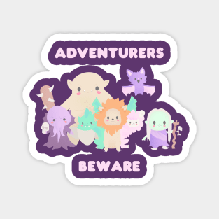 Kawaii Monsters - Adventurers Beware Magnet