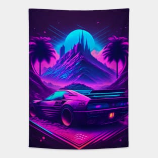 cyberpunk car Tapestry