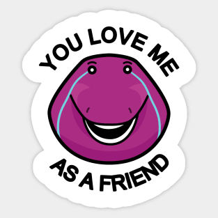 Barney tyrannosaur rex illustration Sticker for Sale by JCockney977