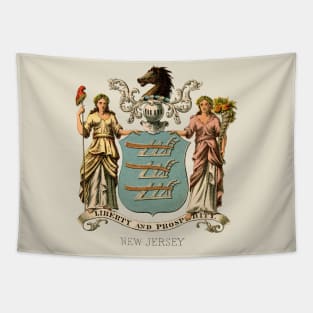 1876 New Jersey Coat of Arms Tapestry