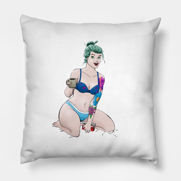 Betty Pillow by troyrobertsart