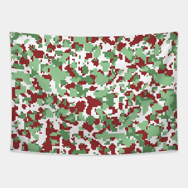 Green and coffee Camo pattern digital Camouflage Tapestry by Tshirtstory