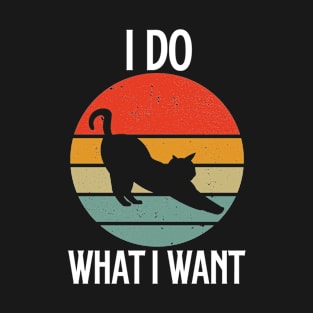 Do What I Want Vintage Black Cat Red Cup Funny My Cat T-Shirt