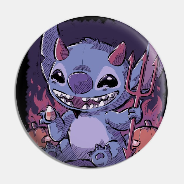 Halloween Stitch Pin by xMorfina