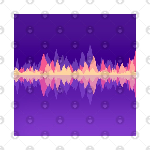 Purple Audio Wave Mountains by MOULE