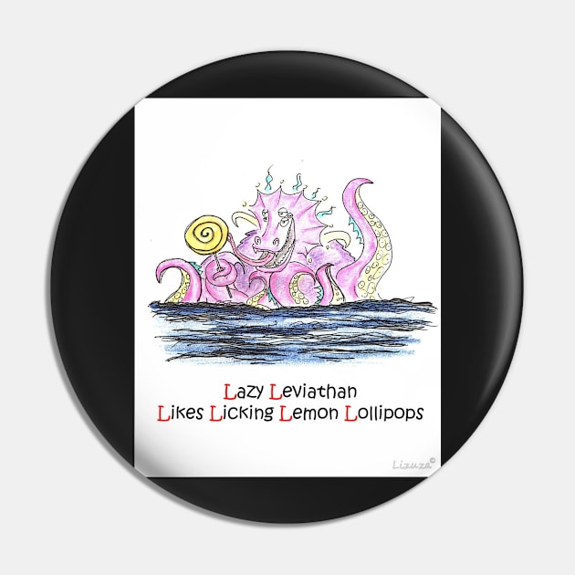 Lazy Leviathan Pin by Lizuza