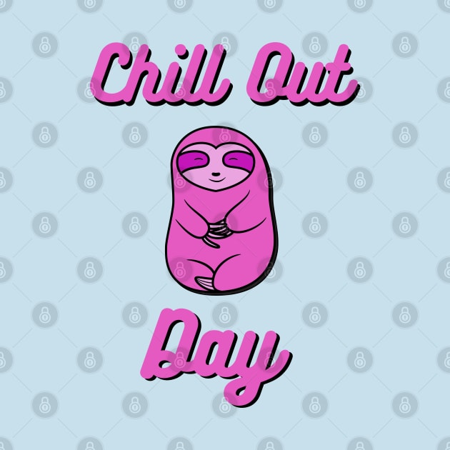 Chill Out Day Pink Sloth Bear by SubtleSplit