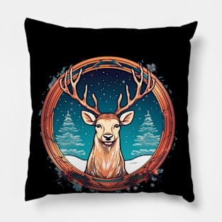 Deer in Ornament, Love Deers Pillow