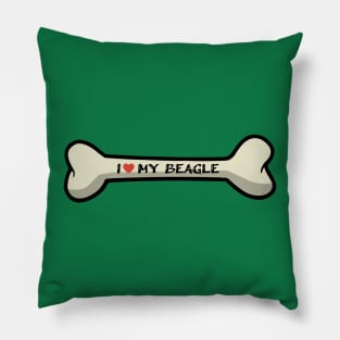 I love my Beagle Bone Typography Design Pillow