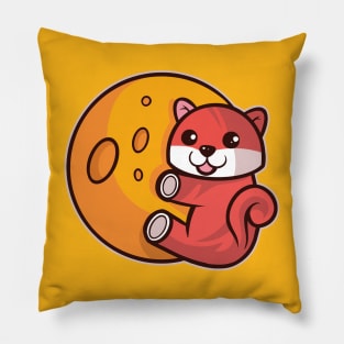 Cute Shiba Inu Coin To the Moon Crypto Gift Pillow