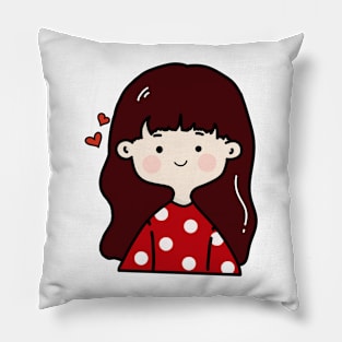 Cute wavy hair girl - Betty Pillow