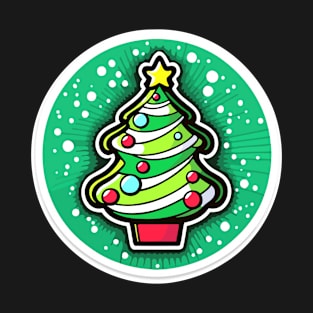 Gift Wrapping Green Kawaii Christmas Tree T-Shirt