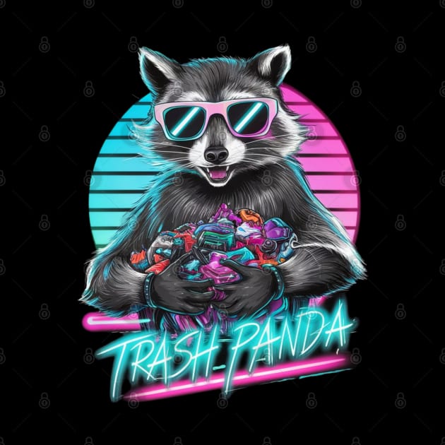 Retro trash panda by Dylante