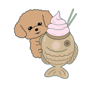 Poodle on a Taiyaki T-Shirt