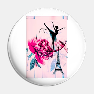 Paris,pink, ballerina Pin