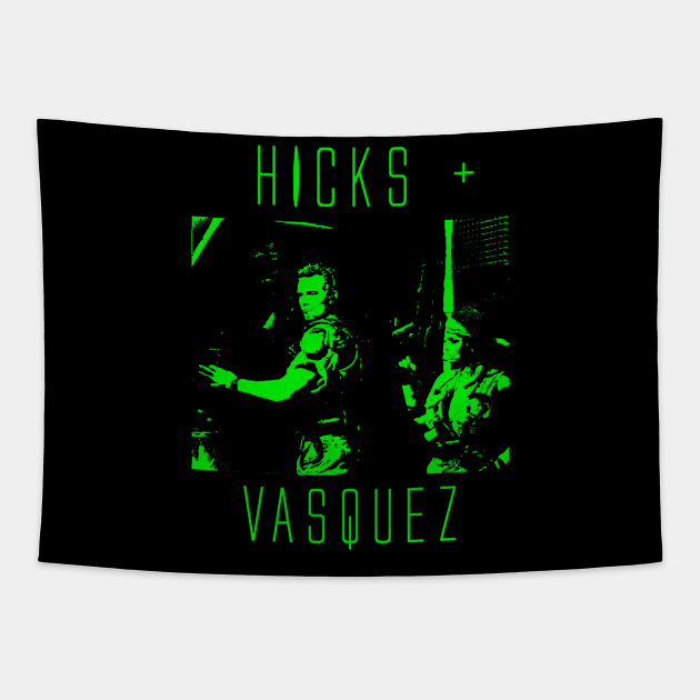 Hicks and Vasquez Aliens Tapestry by Diversions pop culture designs