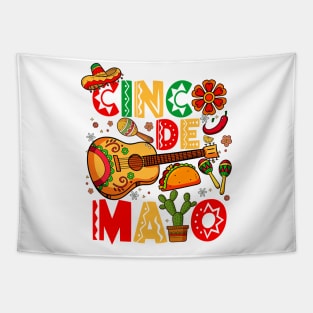 Cinco De Mayo Fiesta Surprise Camisa 5 De Mayo Viva Mexico Tapestry