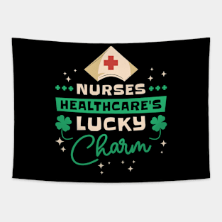 St. Patrick's Day Nurse Healthcare Clover Lucky Charm Tapestry