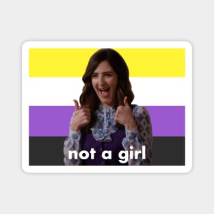 Nonbinary Janet “Not a Girl” (The Good Place) Magnet