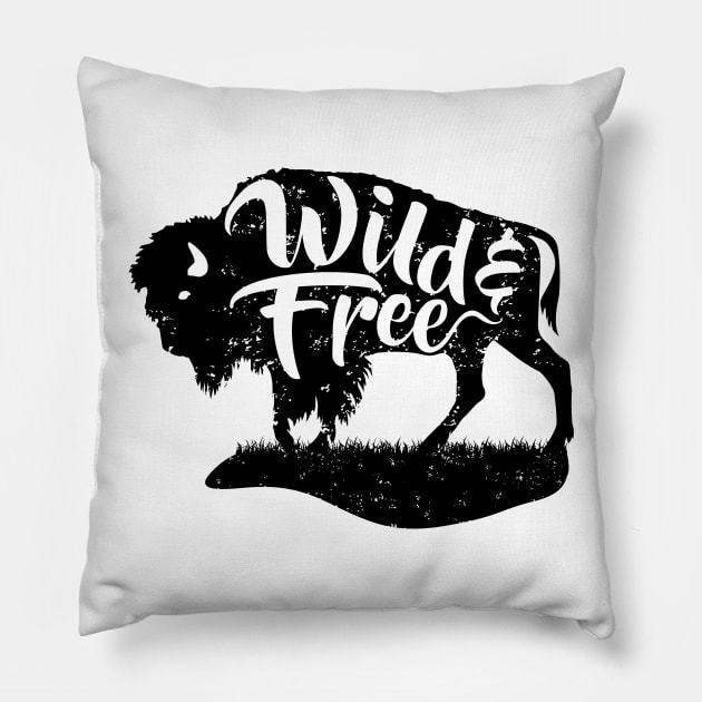 Wild and Free Pillow by thefunkysoul