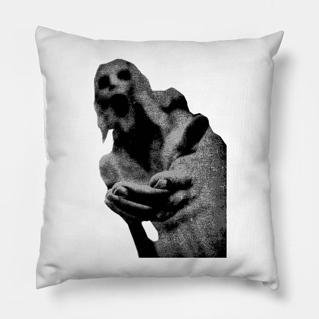 Ghost Creepy Pillow by richercollections