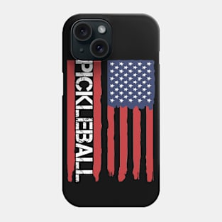American Flag Patriotic Pickleball Phone Case